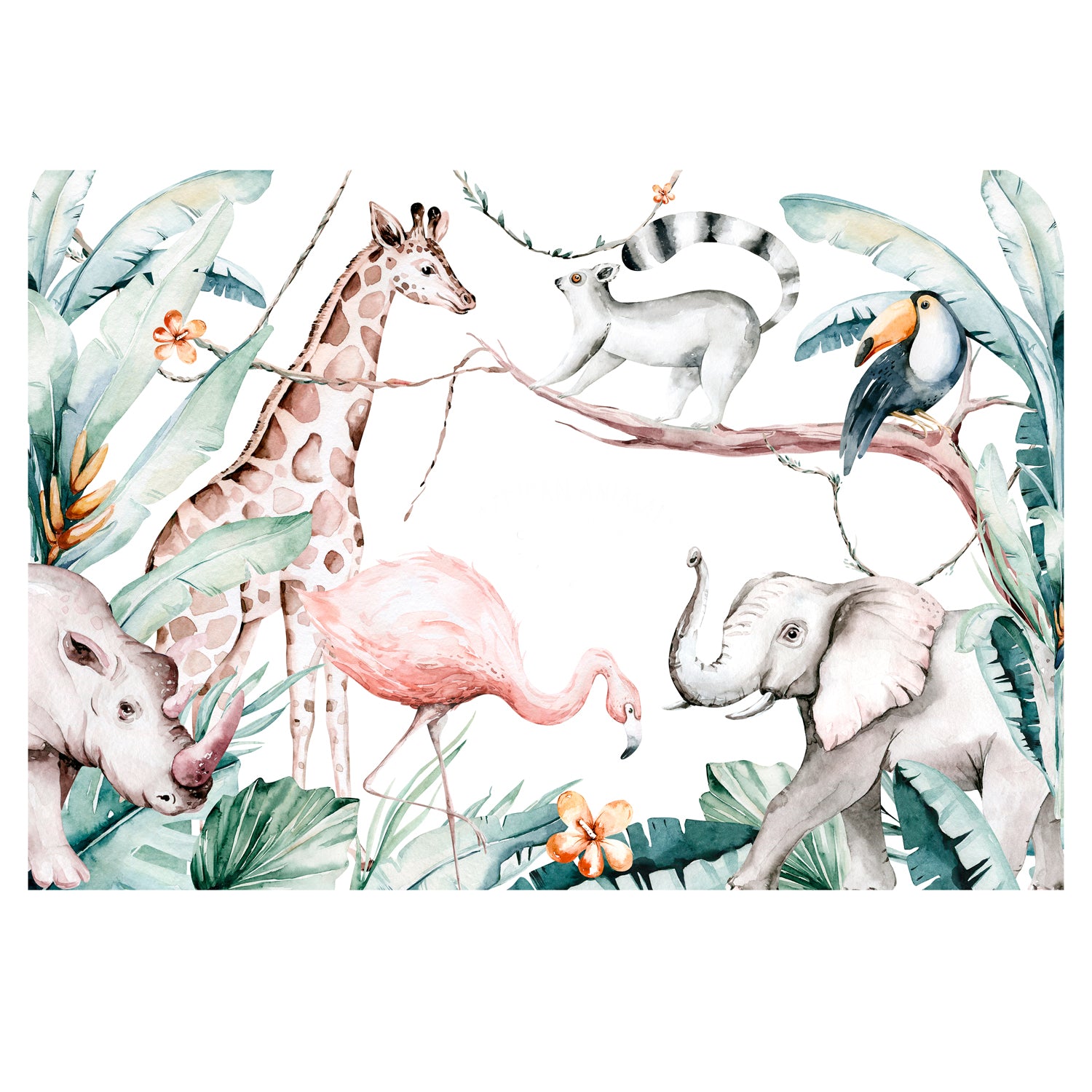 Bimbidreams Mural Wall Microf.Remove(278X220) Flamingo White