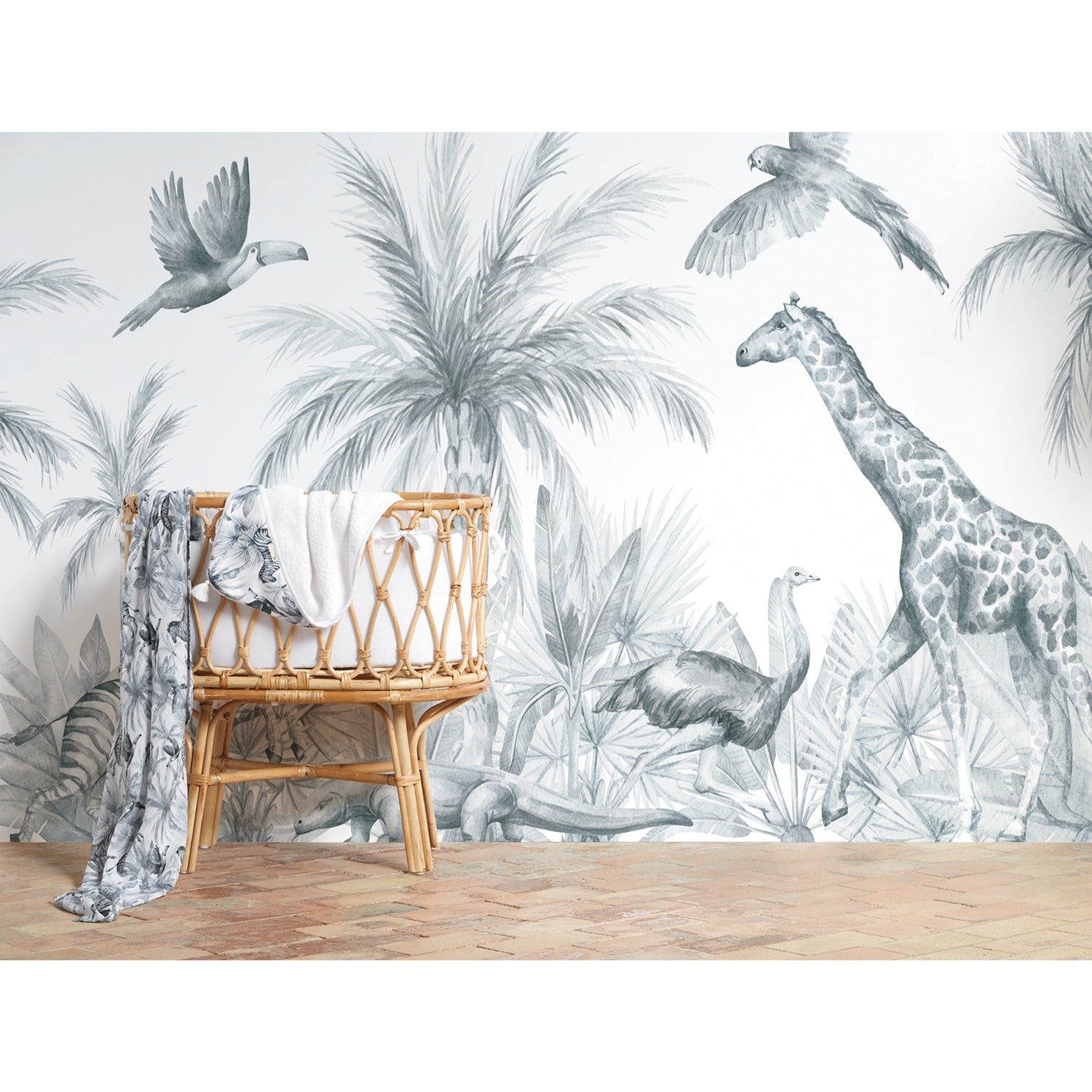 Bimbidreams Mural Wall Microf.Remove(278X220)cm Zebra White