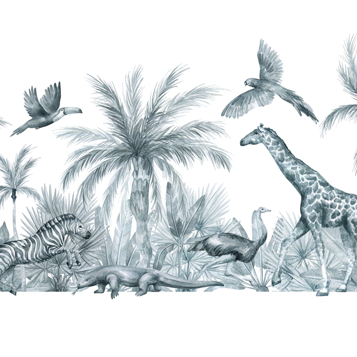 Bimbidreams Mural Wall Microf.Remove(278X220)cm Zebra White