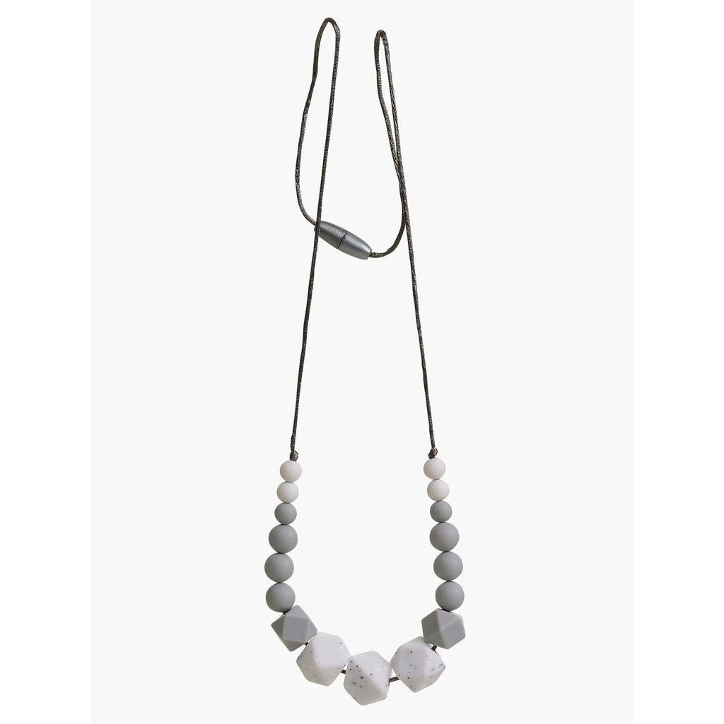 My Teddy Mommy Rocks Necklace White