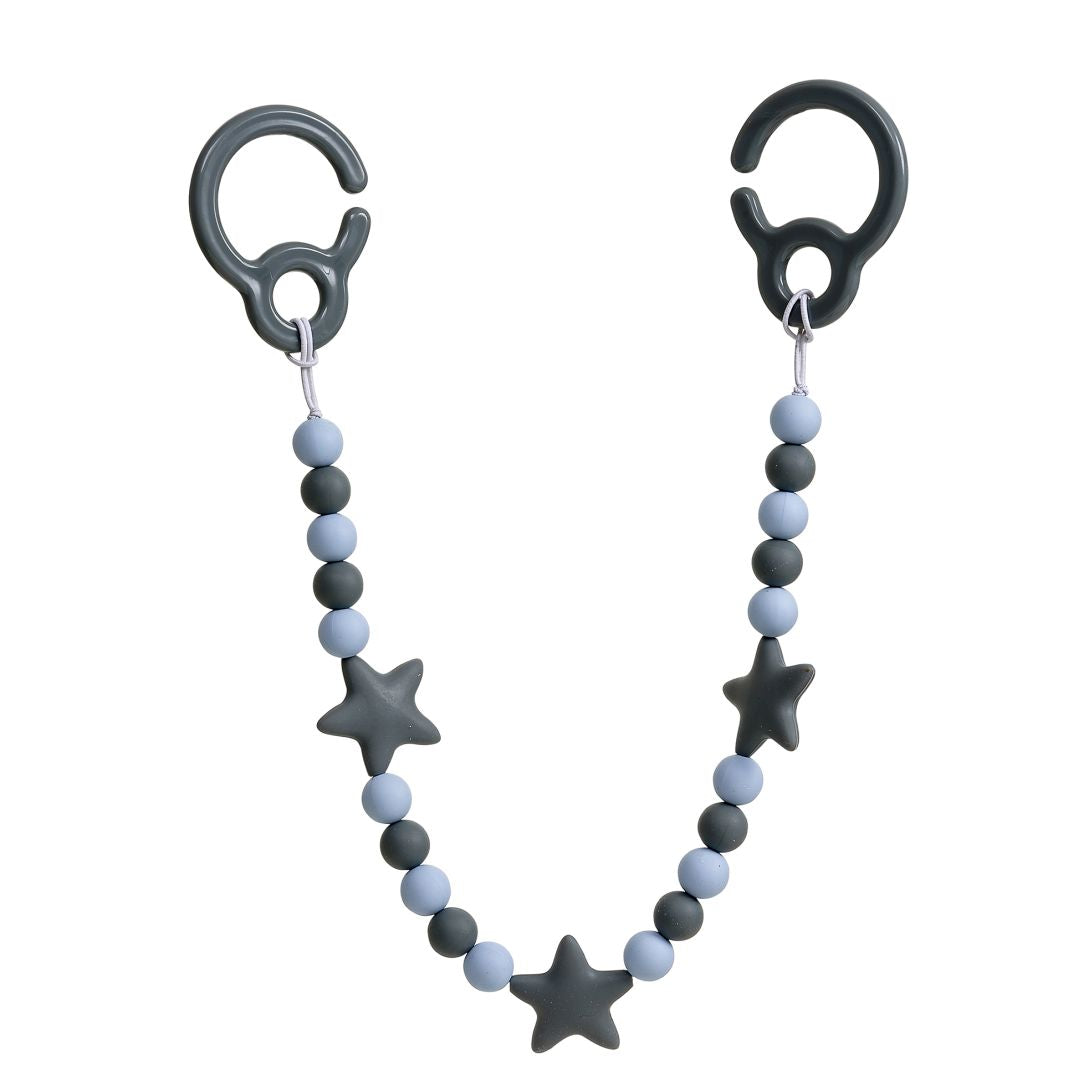 My Teddy My Baby Rocks Pram Chain. Blue