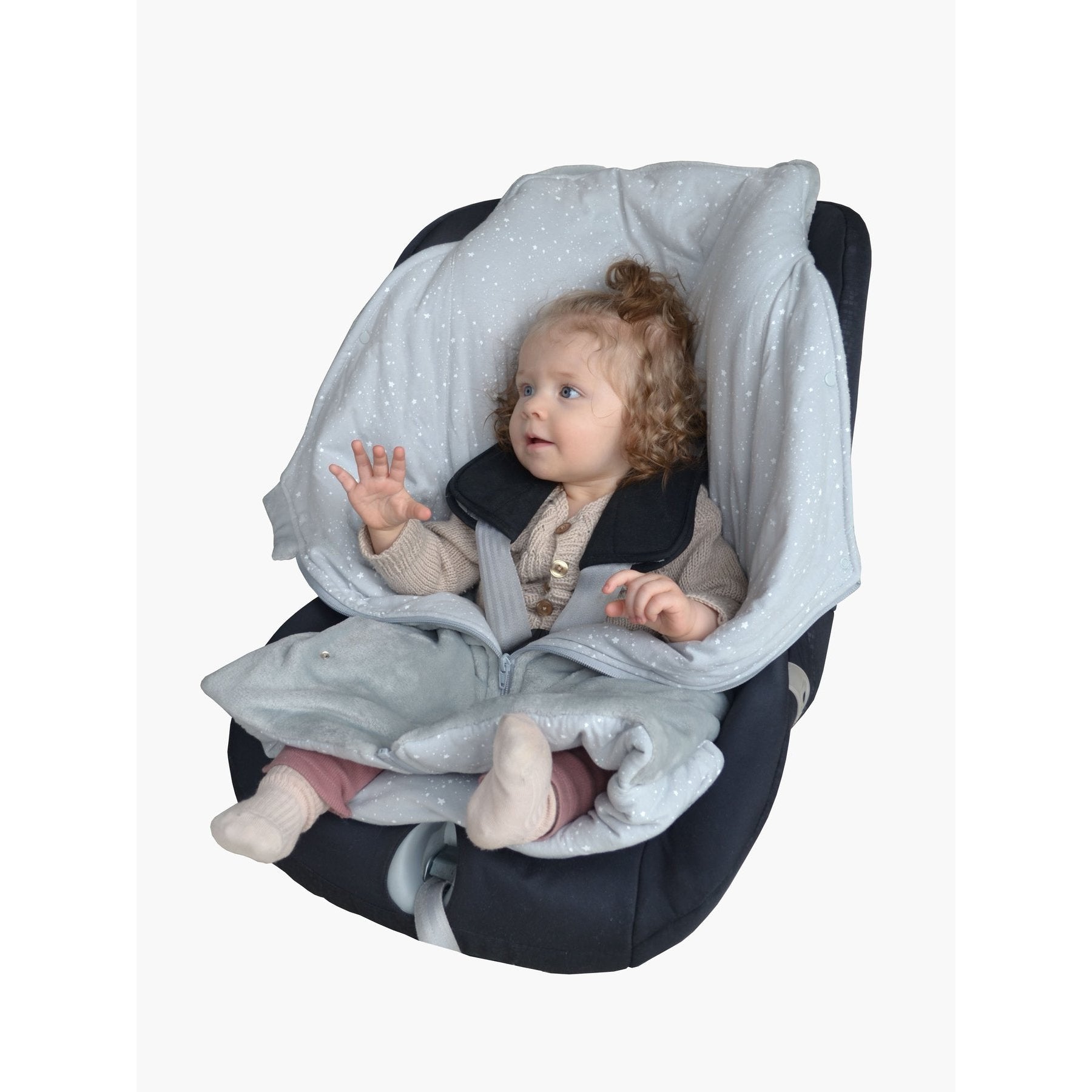 My Teddy My Smart Baby Blanket - Grey With Stars