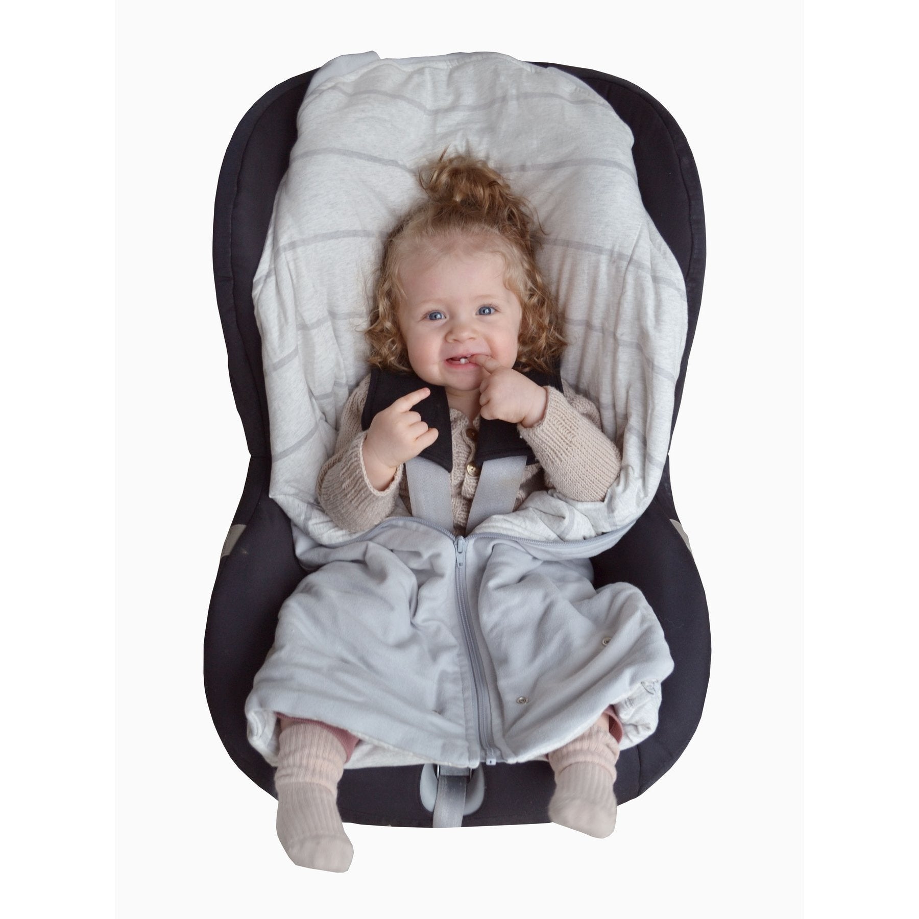 My Teddy My Smart Baby Blanket - Grey With Stripes