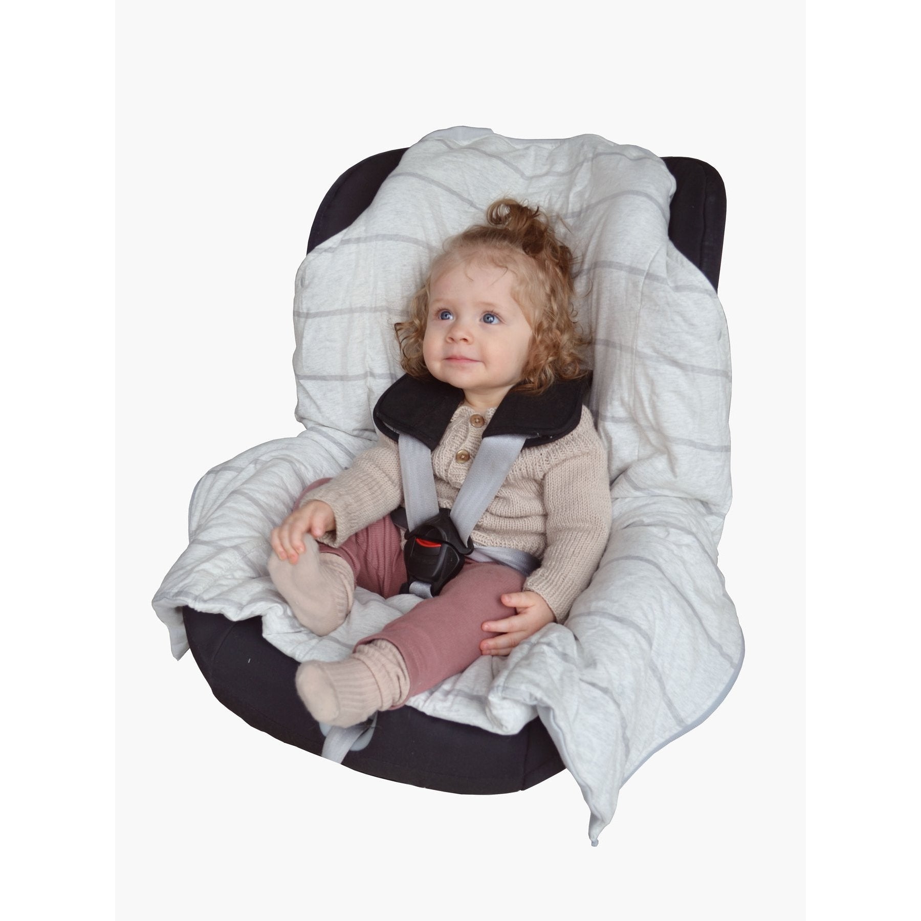 My Teddy My Smart Baby Blanket - Grey With Stripes