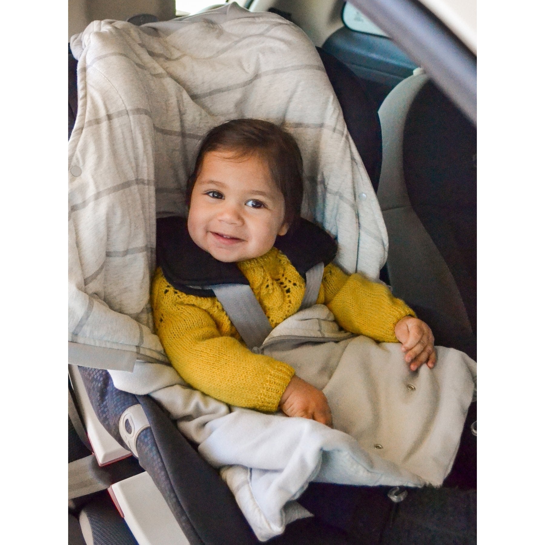 My Teddy My Smart Baby Blanket - Grey With Stripes