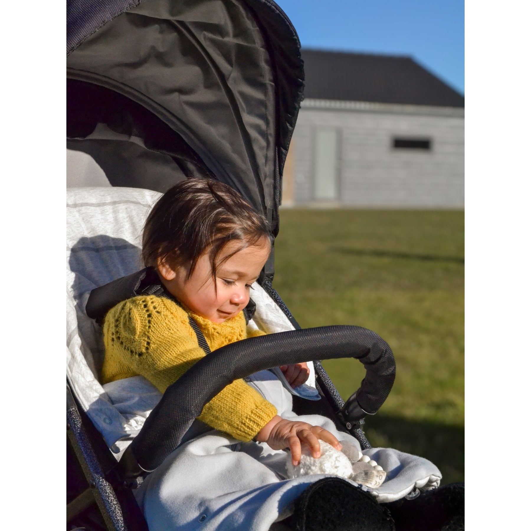 My Teddy My Smart Baby Blanket - Grey With Stripes