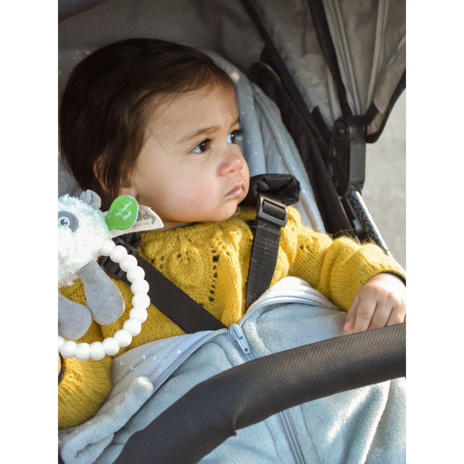 My Teddy My Smart Baby Blanket - Grey With Stripes