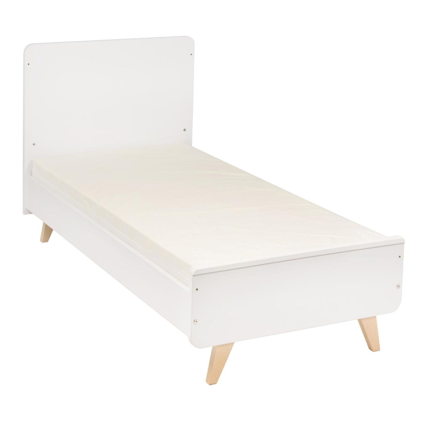 Quax Loft White Cot 140 x70 / Transform to toddler bed