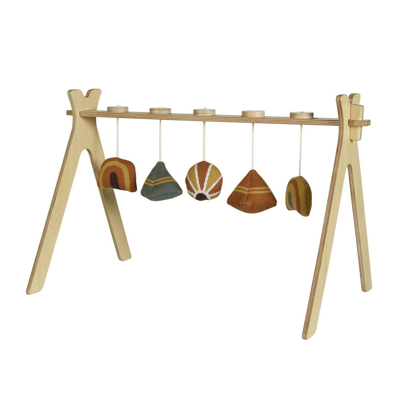 Quax Tipi - Activity Arch + 5 Knitted Toy - Terra