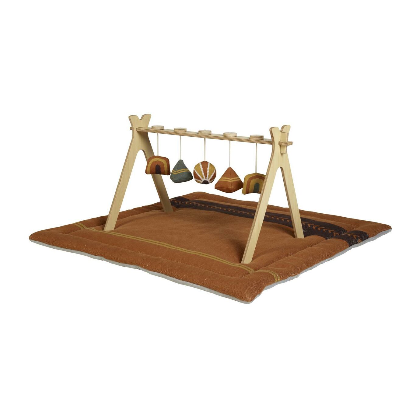 Quax Tipi - Activity Arch + 5 Knitted Toy - Terra