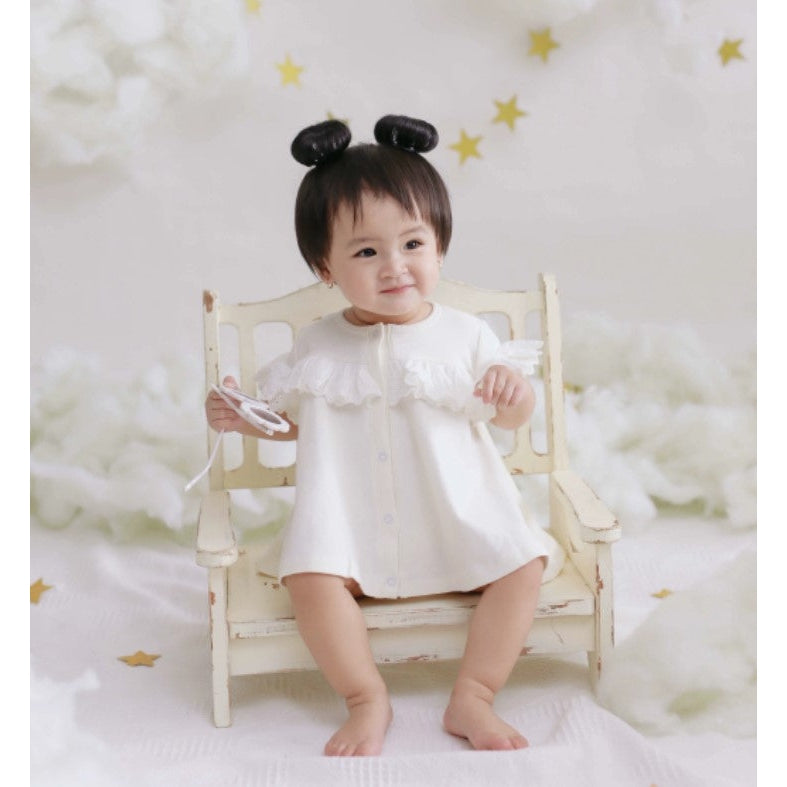 Bobi Craft White Lace Infused Dress - White