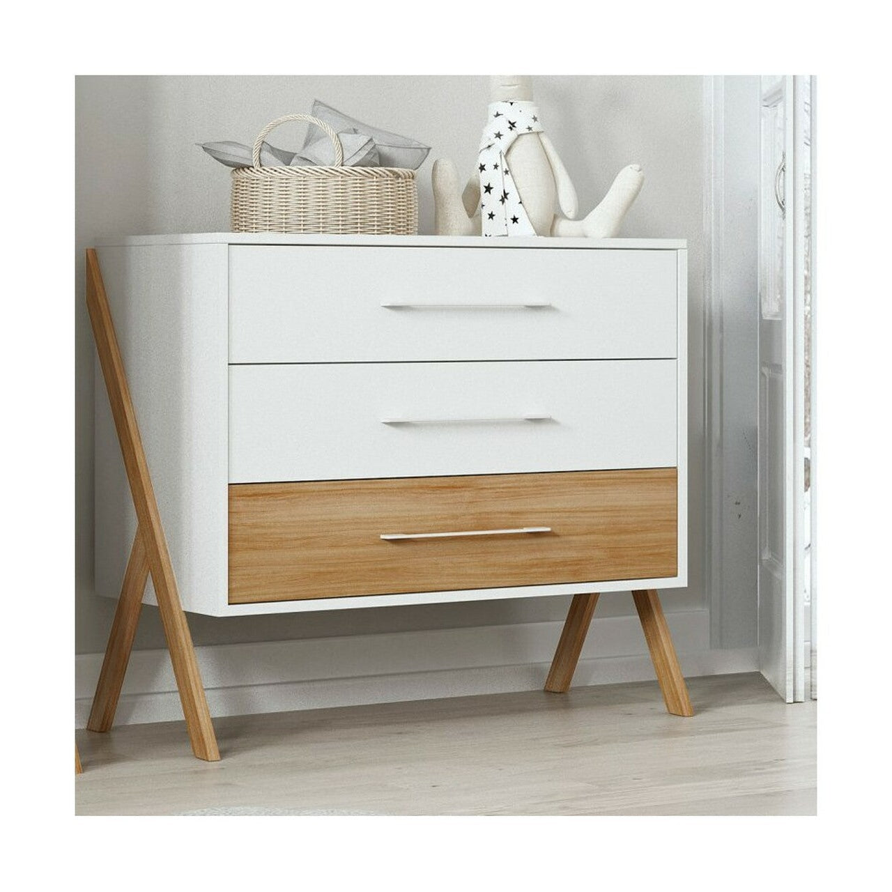 Trama Chest Of Drawers Artech White & Natural