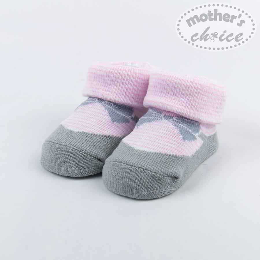 Mother's Choice Gray Bow Shoes - A Pair Of Gift Box Socks
