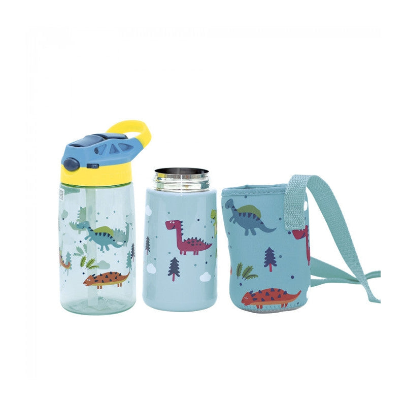 Olmitos Tritan & Steel Bottle Set Dino