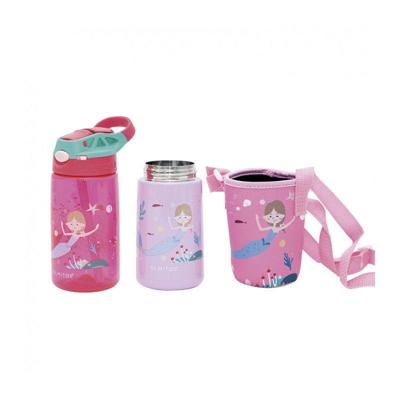 Olmitos Tritan & Steel Bottle Set Mermai