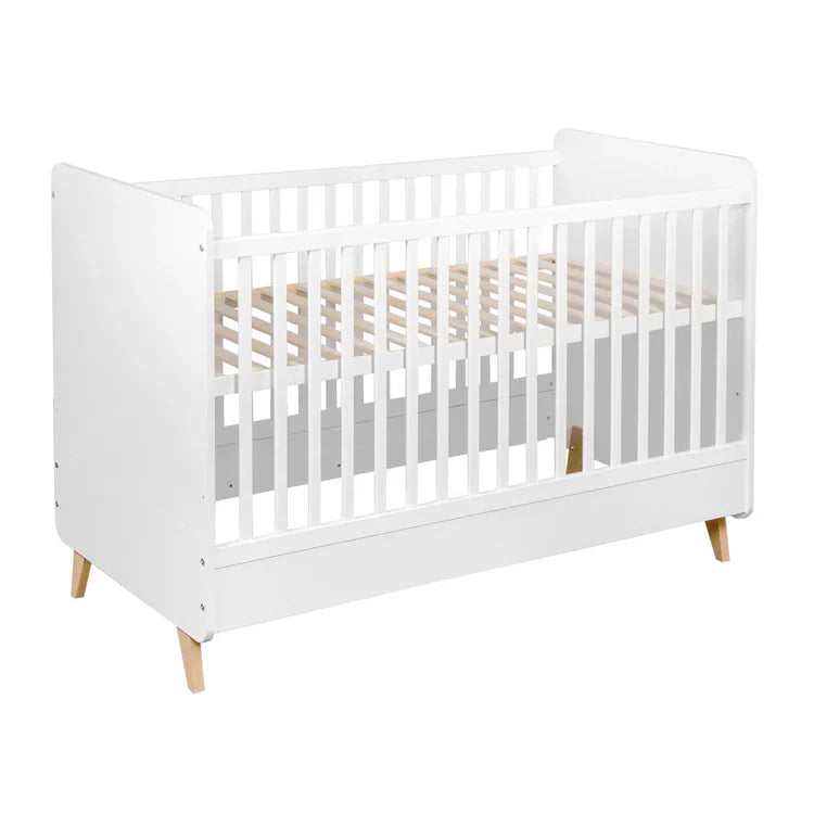 Quax Loft White Cot 140 × 70 – Convertible to Toddler Bed