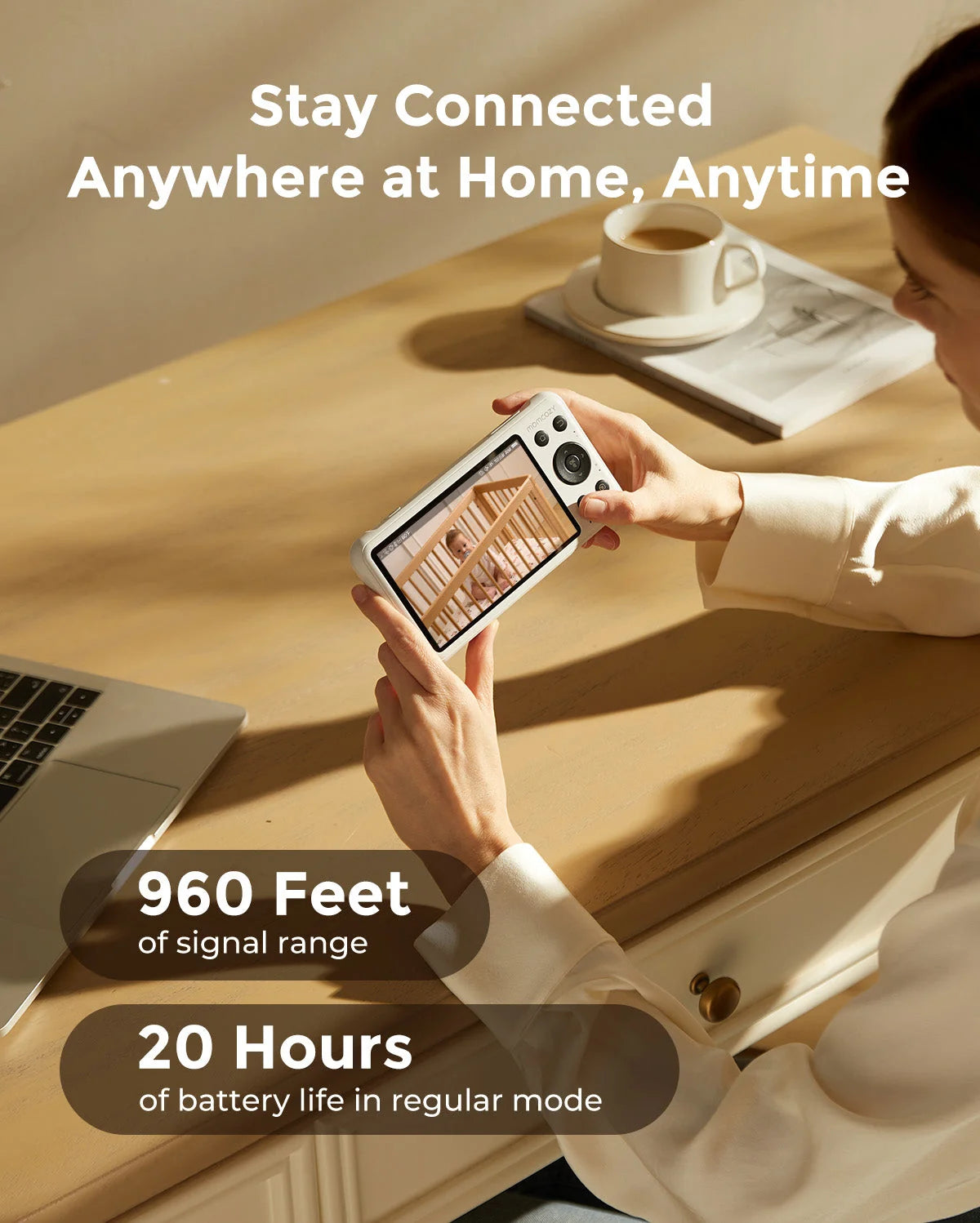Momcozy 5-Inch Dual-mode Smart Baby Monitor-BM04