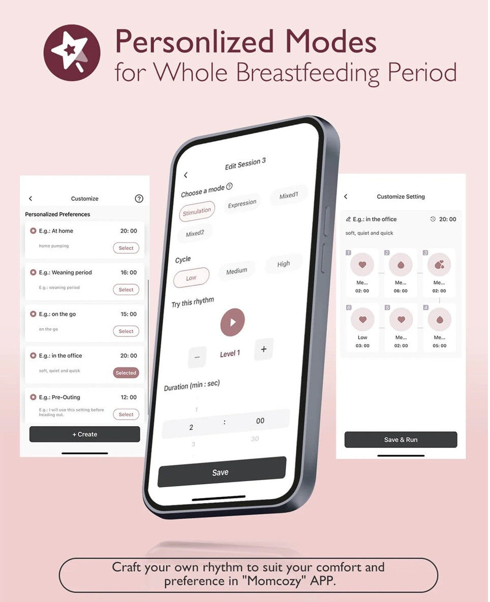 Momcozy Mobile Flow™ Hands-Free Double Breast Pump M9 Maroon