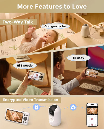 Momcozy 5-Inch Dual-mode Smart Baby Monitor-BM04
