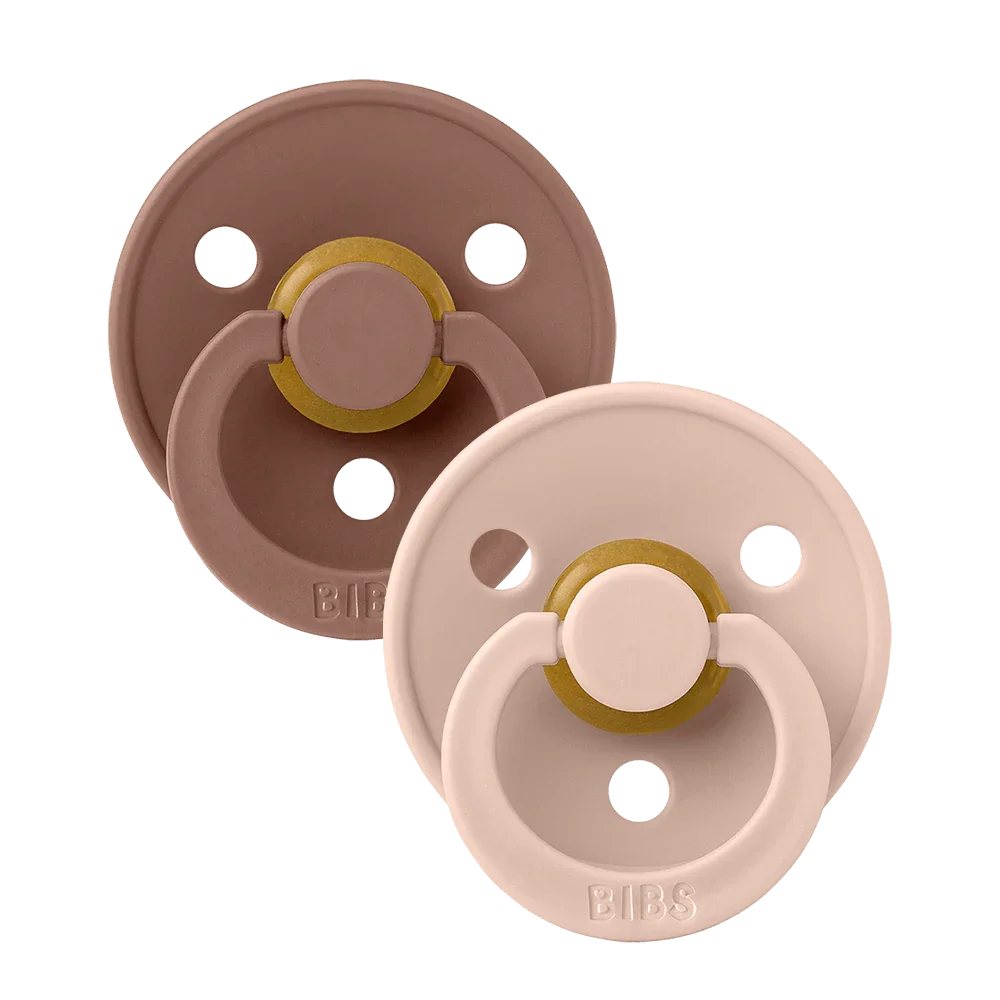 Bibs Pacifier Boheme 2 Pack Latex Anatomical Nipple - Woodchuck/Blush