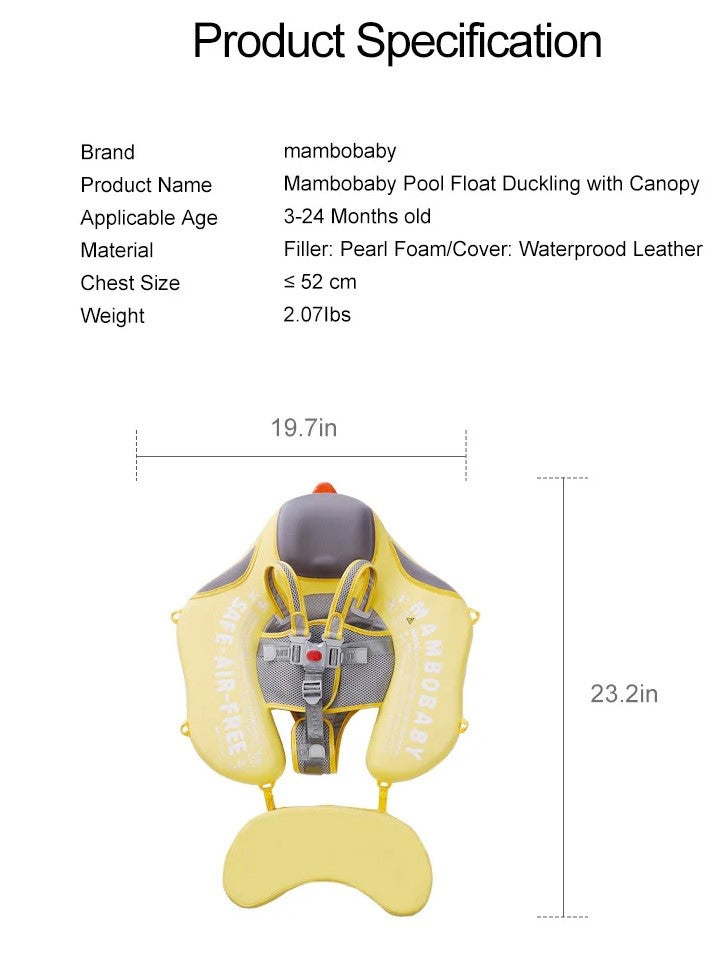 MAMBOBABY BABY FLOAT YELLOW