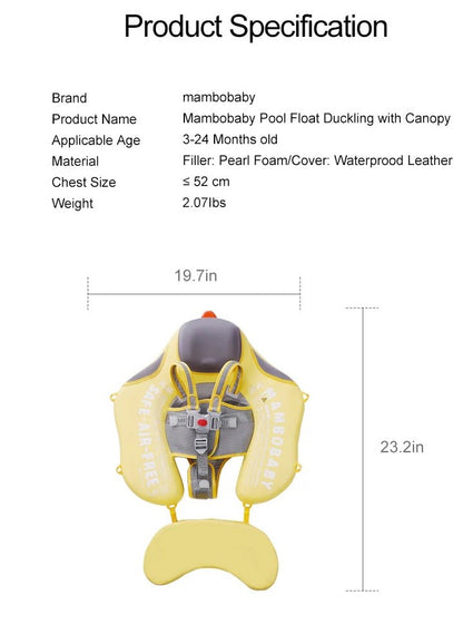 MAMBOBABY BABY FLOAT YELLOW