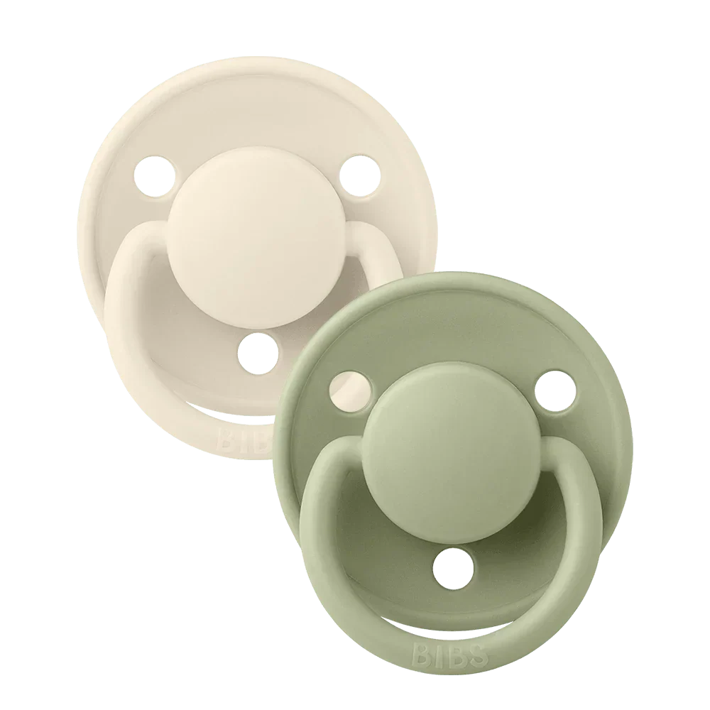 Bibs De Lux Pacifiers 2 Pack Silicone One Size( 0-3 Years)