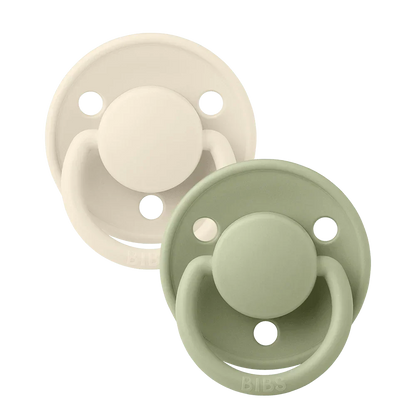 Bibs De Lux Pacifiers 2 Pack Silicone One Size( 0-3 Years)