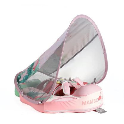MAMBOBABY BABY FLOAT PINK FLAMINGO WITH CANOPY