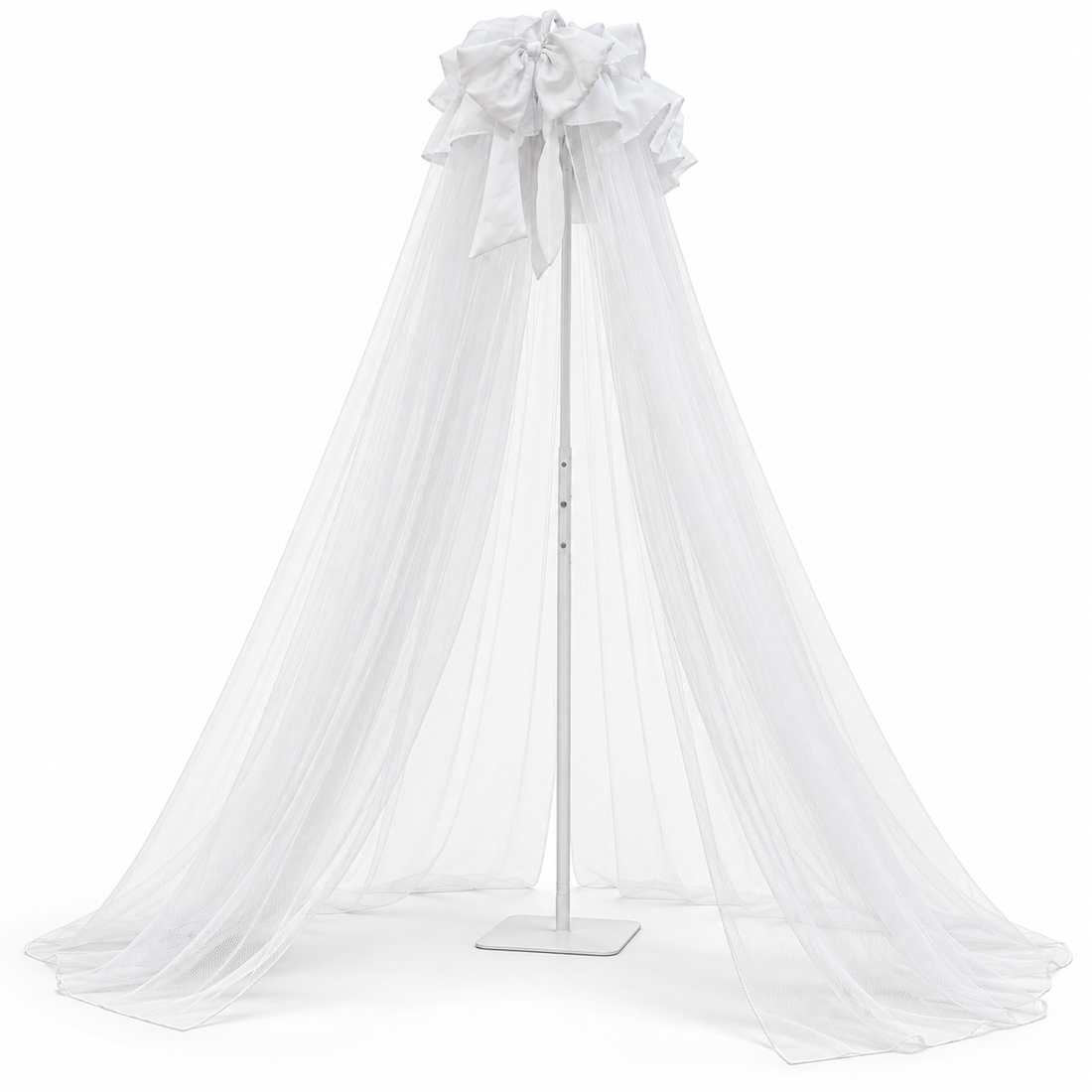 MIILA Baby Cot Mosquito Net with Adjustable Stand, Decorative Crib Canopy