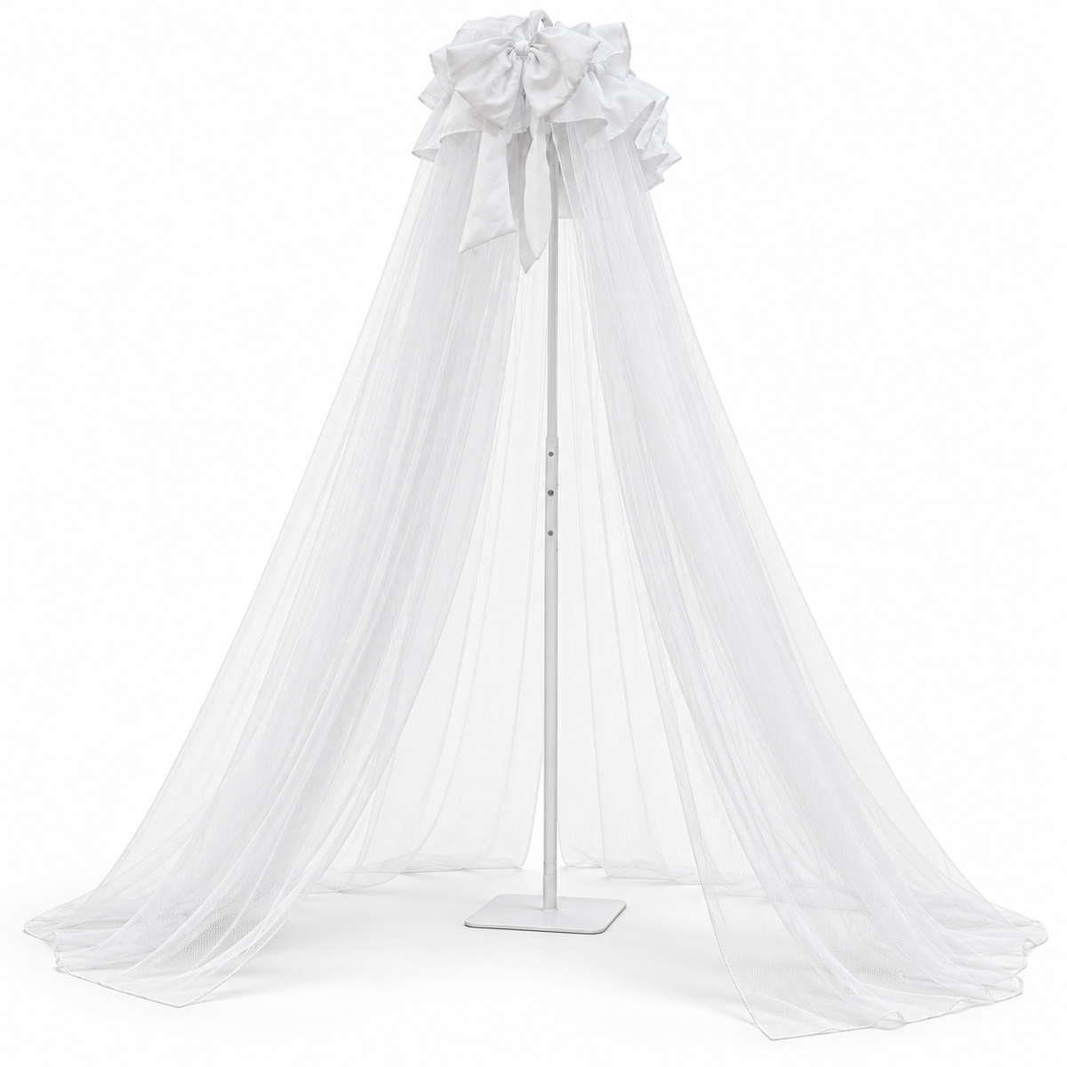 MIILA Baby Cot Mosquito Net with Adjustable Stand, Decorative Crib Canopy