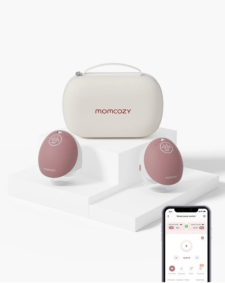 Momcozy Mobile Flow™ Hands-Free Double Breast Pump M9 Maroon