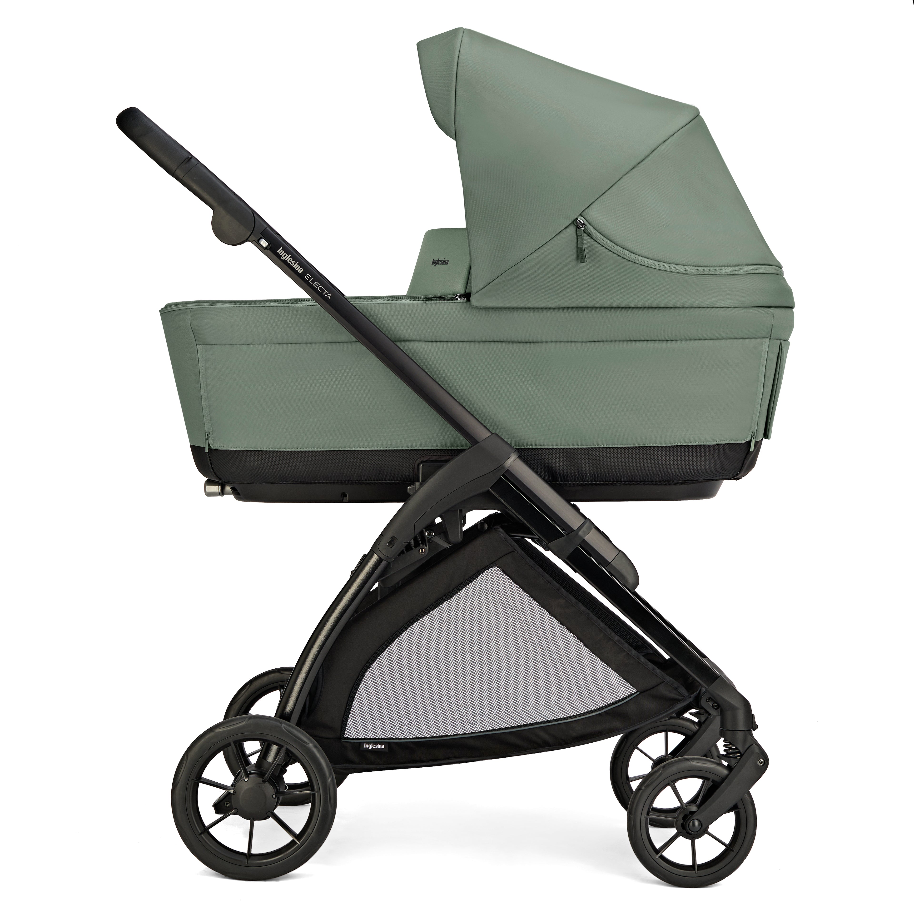 INGLESINA ELECTA STROLLER DARWIN MURRAY GREEN+ CHASSIS BLACK 4 IN 1 FULL SET