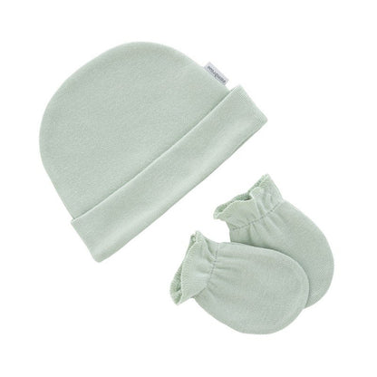 Baby Cotton - Cap &amp; Mitten Set