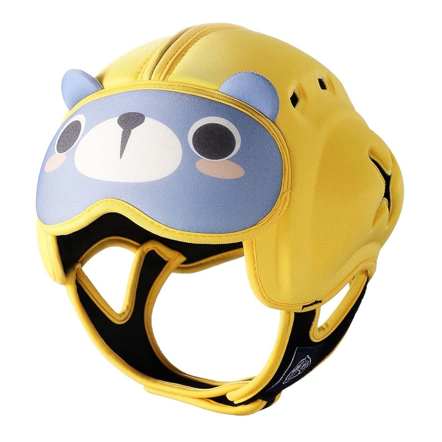 MAMBOBABY SAFETY HELMET BREATHABLE BEAR YELLOW 6-24