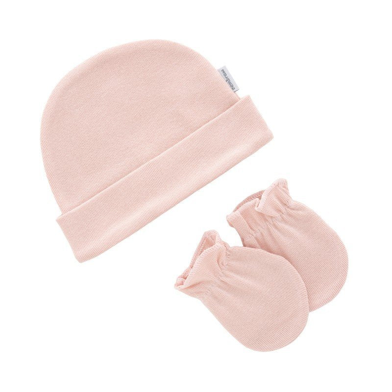 Baby Cotton - Cap &amp; Mitten Set