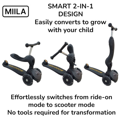 MIILA SCOOTER 2 IN 1 BLACK