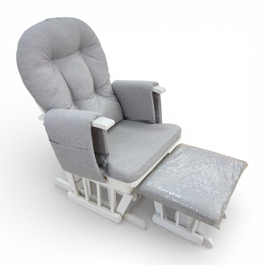 Miila Wooden Nursing Chair Light Grey