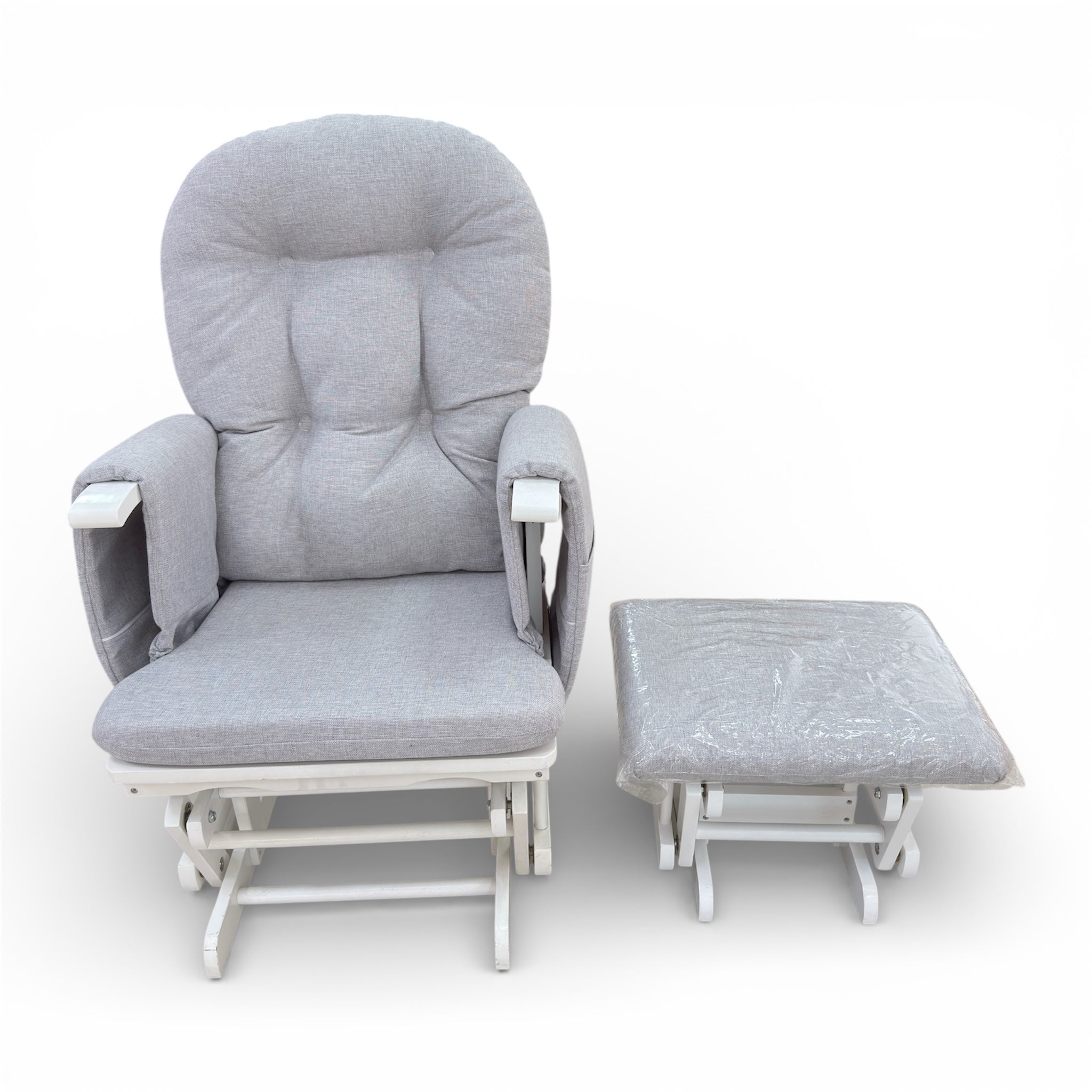 Miila Wooden Nursing Chair Light Grey