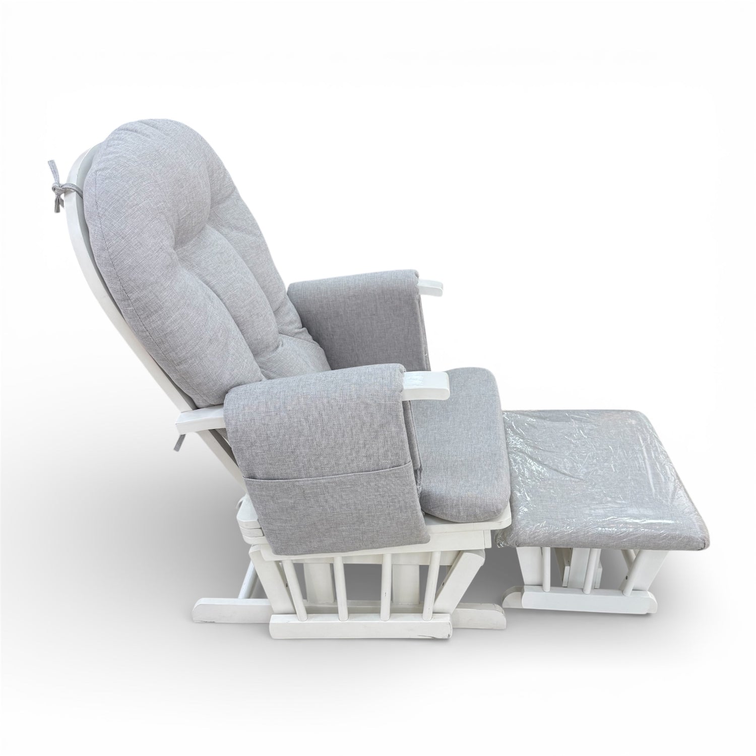 Miila Wooden Nursing Chair Light Grey