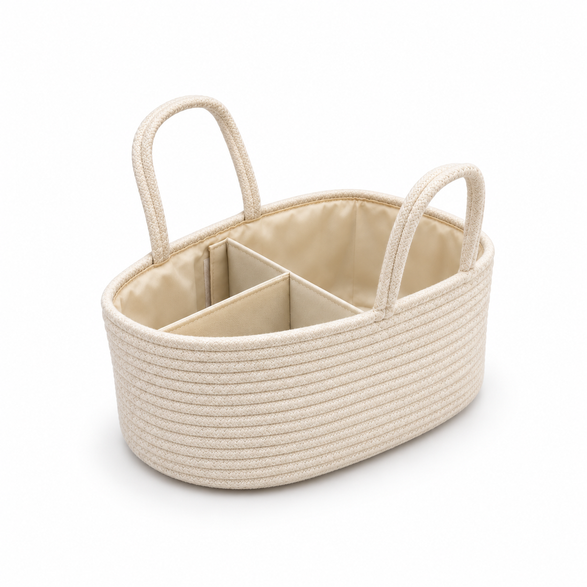 MIILA Baby Diaper Caddy &amp; Organizer Basket with Removable Dividers