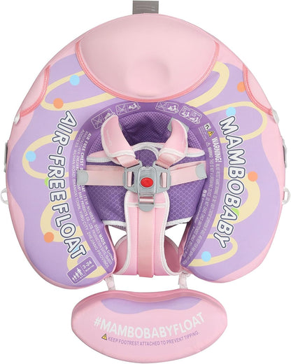 MAMBOBABY BABY FLOAT DOUGHNUTS PINK WITH CANOPY