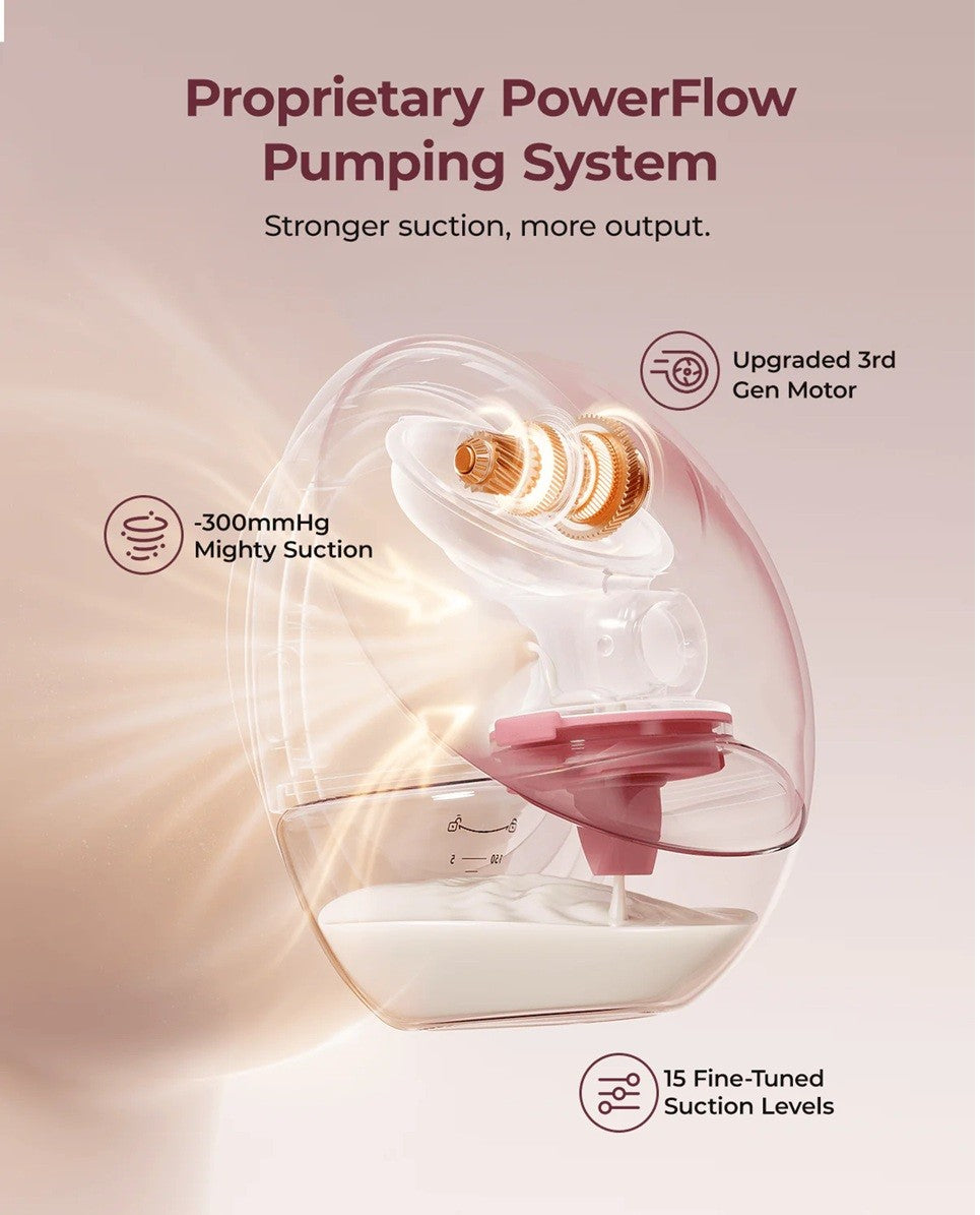Momcozy Mobile Flow™ Hands-Free Double Breast Pump M9 Maroon