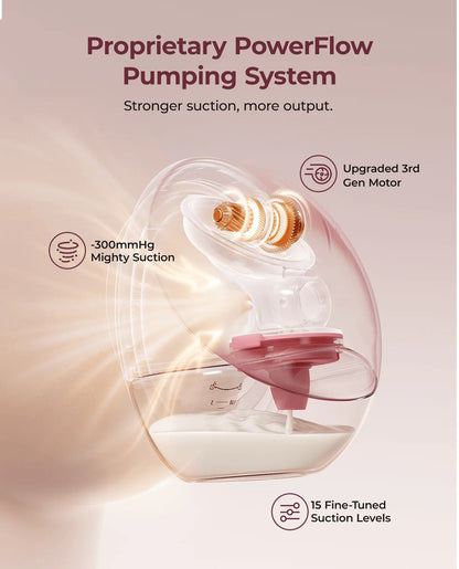 Momcozy Mobile Flow™ Hands-Free Double Breast Pump M9 Maroon