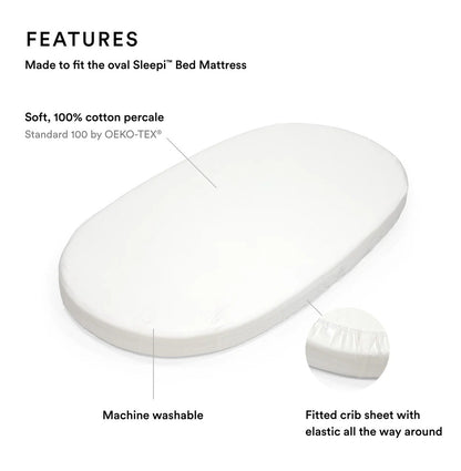 Stokke - Sleepi Bed Fitted Sheet V3 White