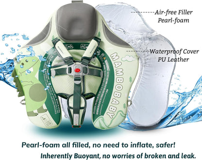 MAMBOBABY BABY FLOAT GREEN DINOSAUR WITH CANOPY