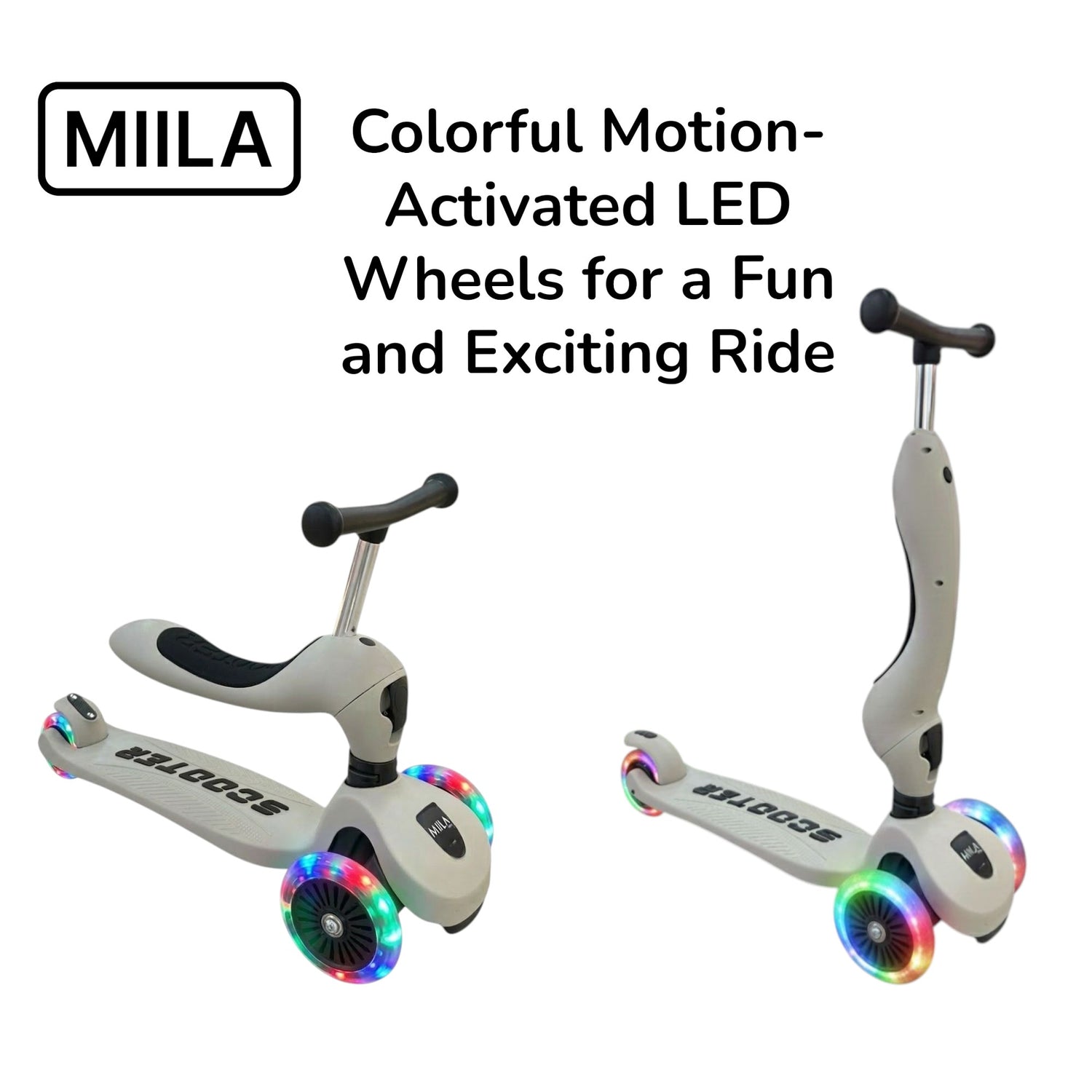 MIILA SCOOTER 2 IN 1 GREY