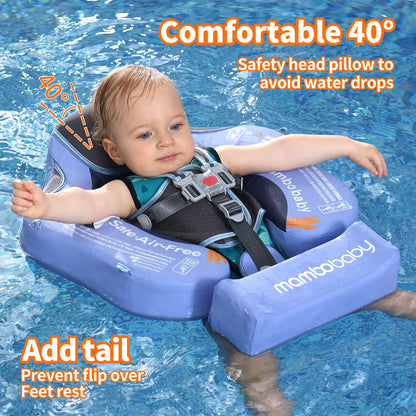 MAMBOBABY BABY FLOAT PENGUIN PURPLE WITH CANOPY