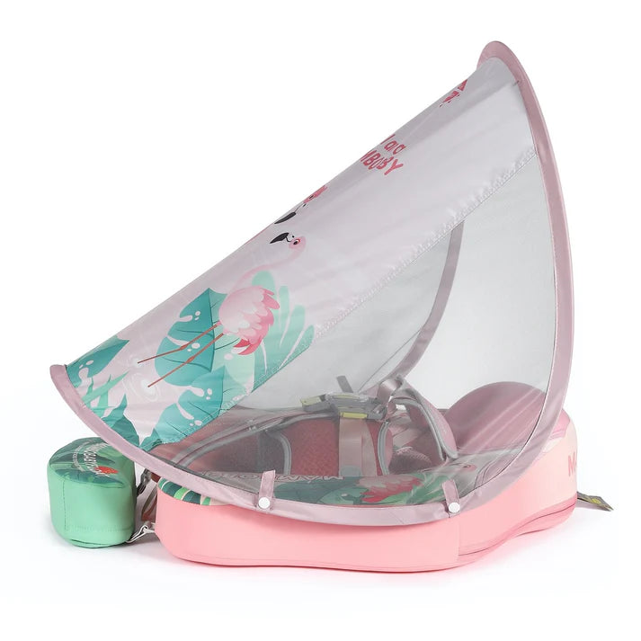 MAMBOBABY BABY FLOAT PINK FLAMINGO WITH CANOPY