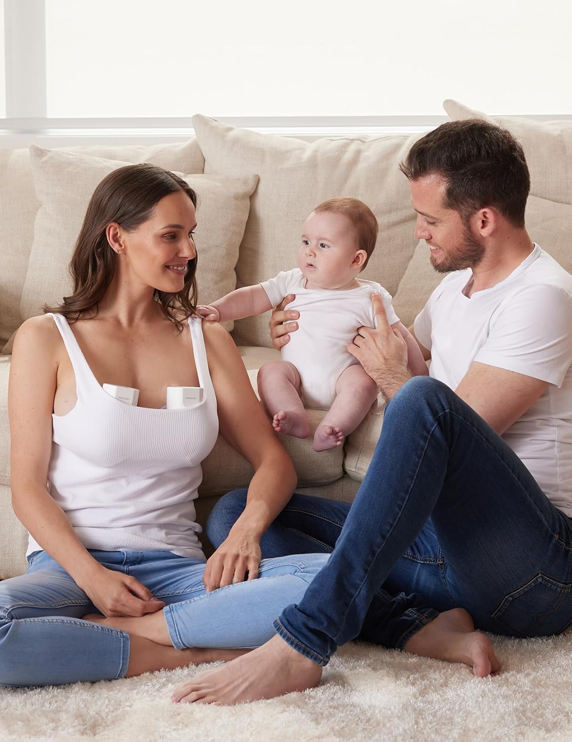 Momcozy Wearable Double Breast Pump S12 Pro White